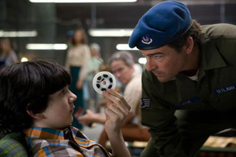 Joel Courtney and Kyle Chandler in "Super 8."