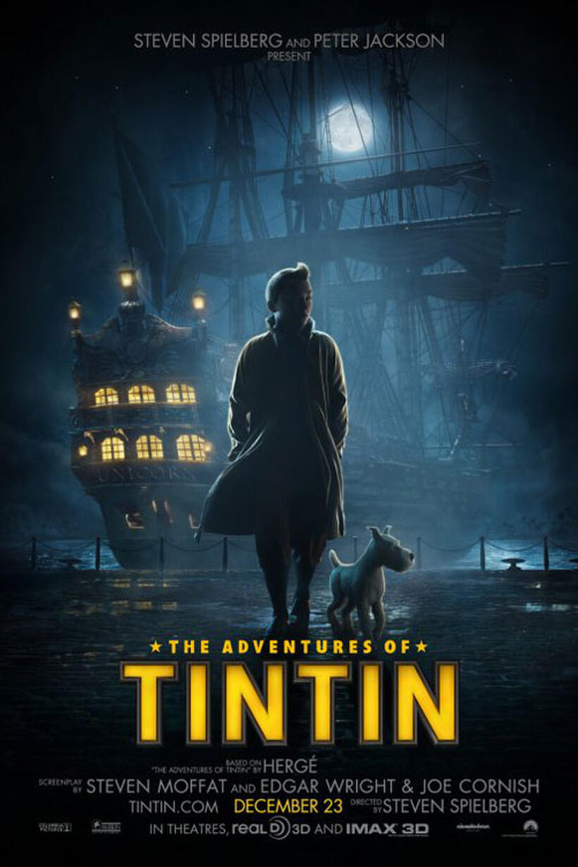 Poster art for "The Adventures of Tintin: The Secret of the Unicorn."