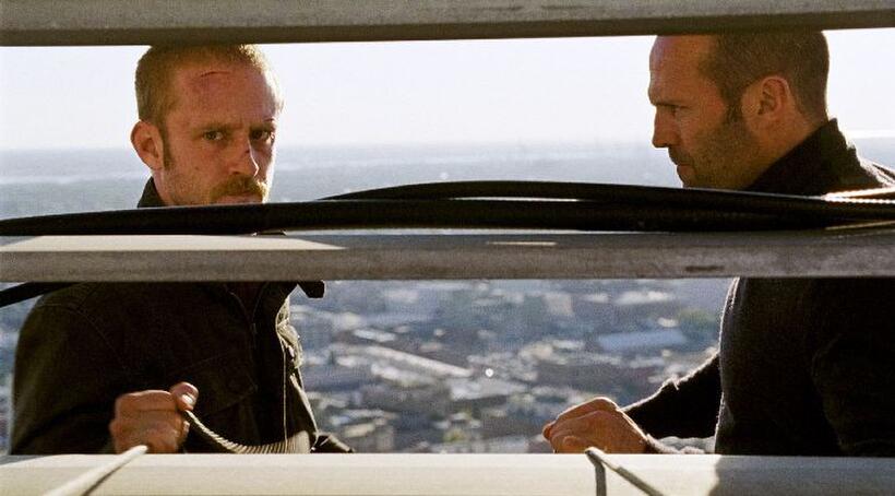 Ben Foster and Jason Statham in "The Mechanic."