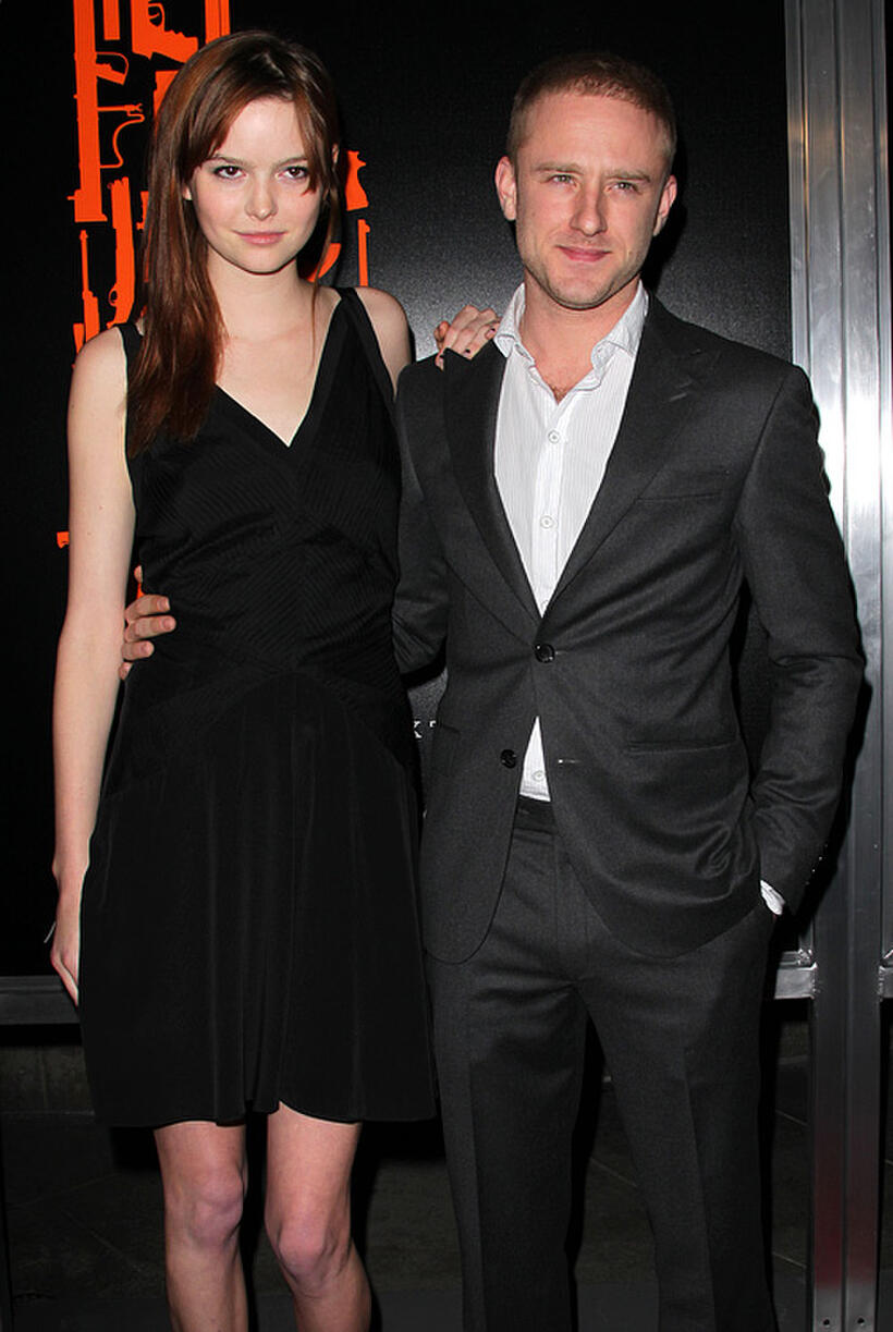 Ben Foster and Guest at the California premiere of "The Mechanic."