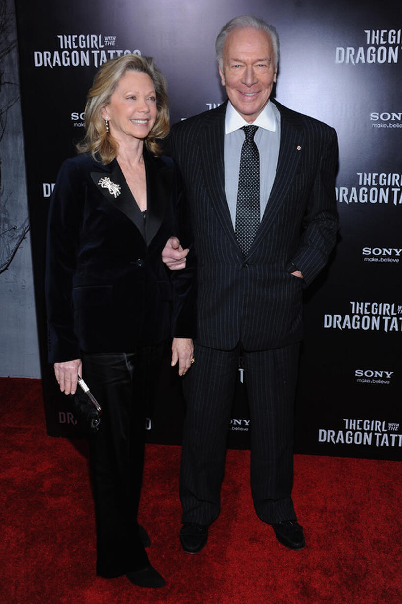 Elaine Taylor and Christopher Plummer at the New York premiere of "The Girl With The Dragon Tattoo."