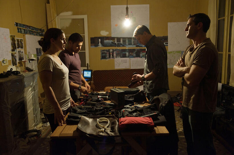 Gina Carano, Julian Alcaraz, Channing Tatum and Aaron Cohen in "Haywire."