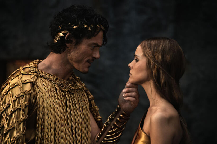 Luke Evans and Isabel Lucas in "Immortals."