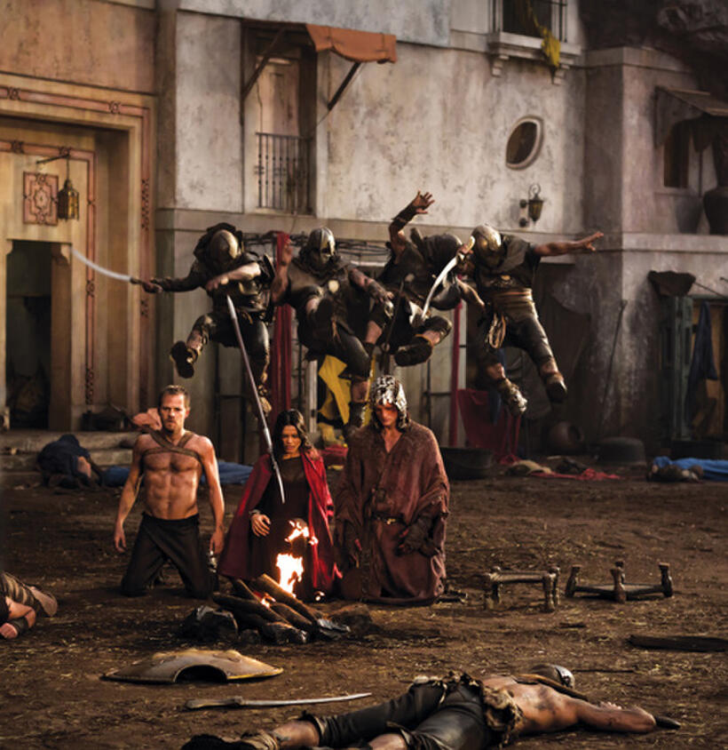 Stephen Dorff, Freida Pinto and Greg Bryk in "Immortals."