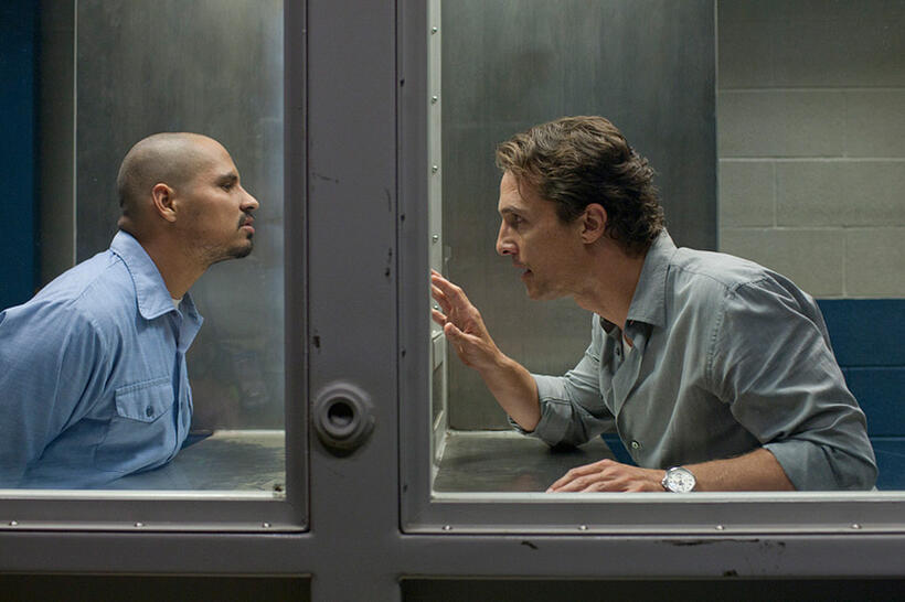 Michael Pena as Jesus Martinez and Matthew McConaughey as Mickey Haller in "The Lincoln Lawyer."