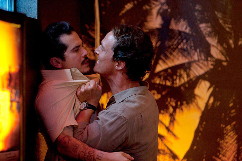 John Leguizamo as Val Valenzuela and Matthew McConaughey as Mickey Haller in "The Lincoln Lawyer."