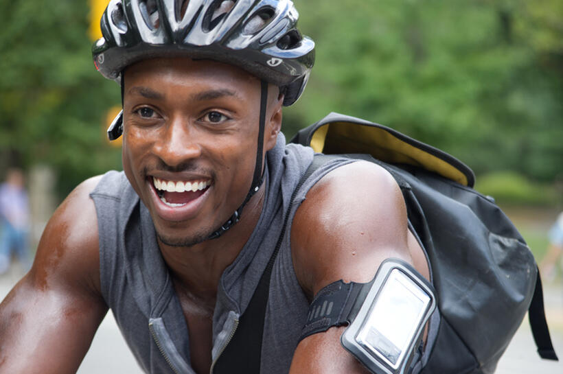 Wole Parks in "Premium Rush."
