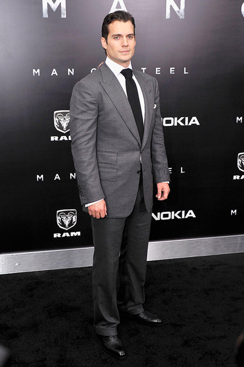 Henry Cavill at the "Man Of Steel" premiere in N.Y.