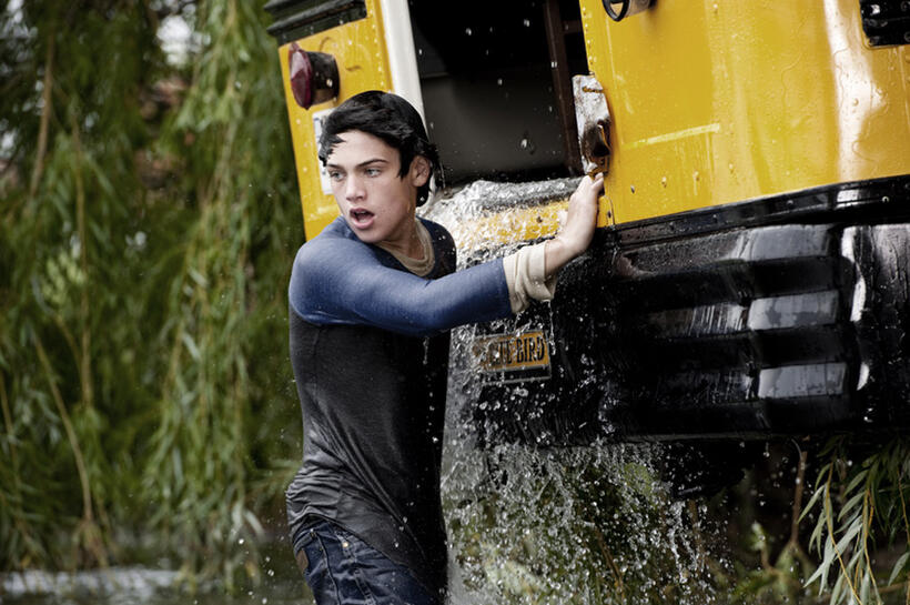 Dylan Sprayberry as Clark Kent in "Man of Steel."