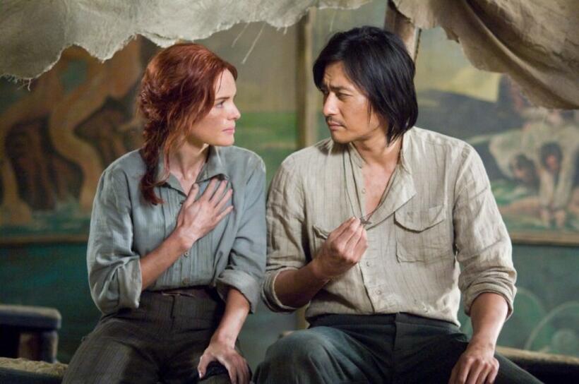 Kate Bosworth and Jang Dong Gun in "The Warrior's Way."