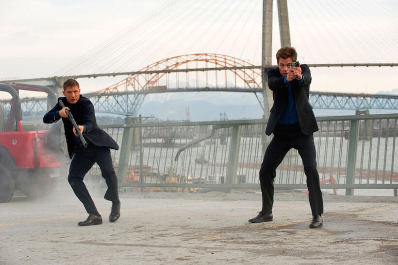 Tom Hardy and Chris Pine in "This Means War."