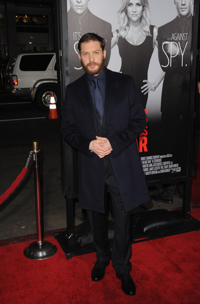 Tom Hardy at the California premiere of "This Means War."
