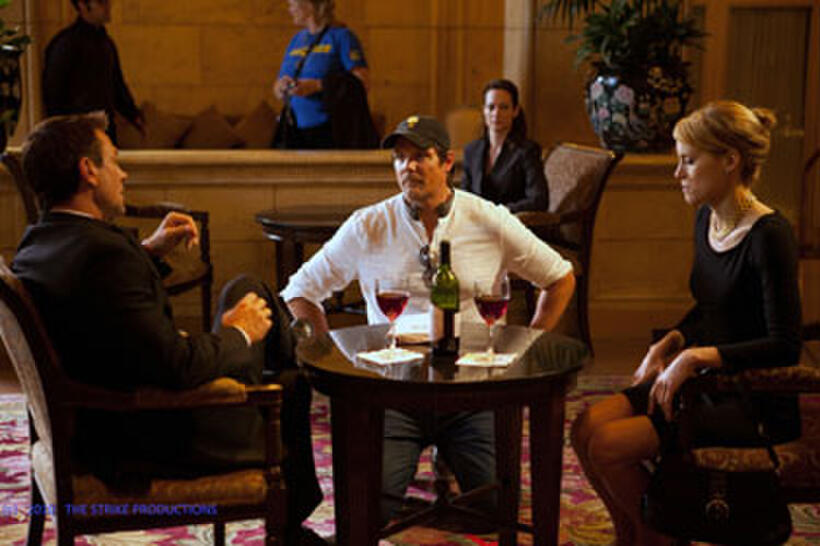 Grant Bowler as Henry Rearden and Taylor Schilling as Dagny Taggart with director Paul Johannson "Atlas Shrugged."