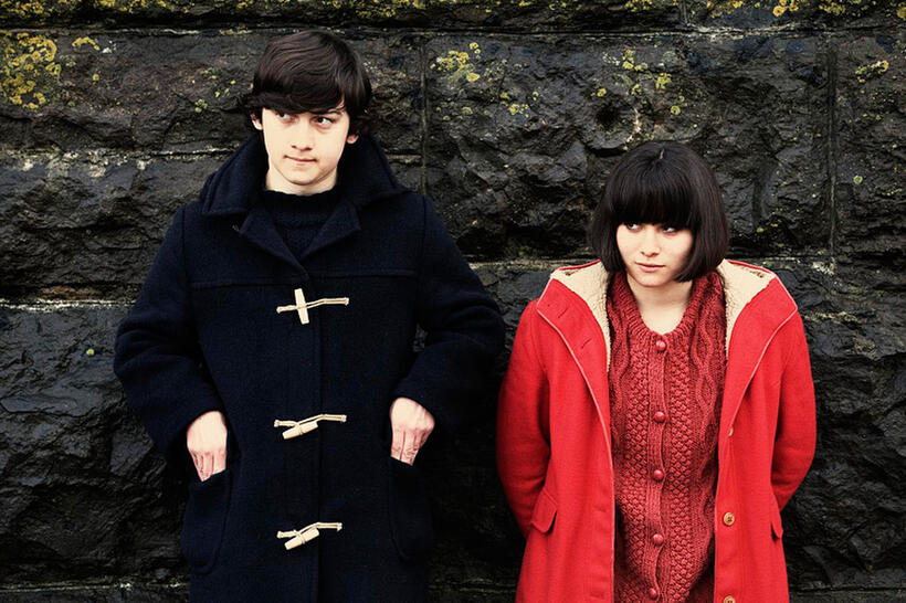 Craig Roberts as Oliver Tate and Yasmin Paige as Jordana in "Submarine."