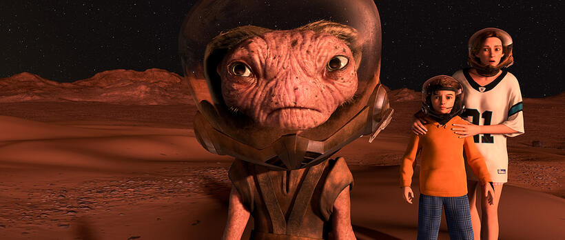 The Supervisor, Milo and Milo's Mom in "Mars Needs Moms."