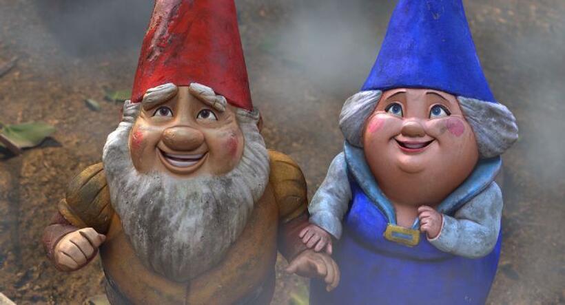 Lord Redbrick and Lady Bluebury in "Gnomeo and Juliet."
