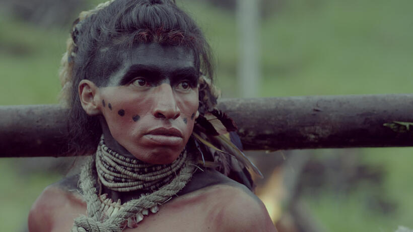 Daniel (Carlos Aduviri) joins the cast of the film within a film in "Even the Rain."