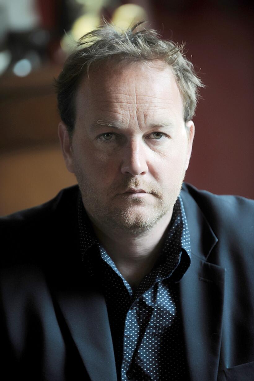 Xavier Beauvois on the set of "Of Gods and Men."