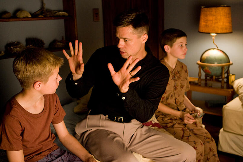 Laramie Eppler, Brad Pitt and Tye Sheridan in "The Tree of Life."