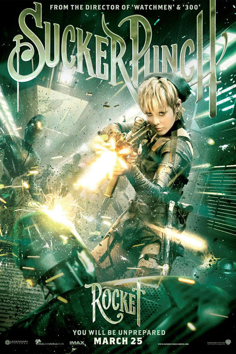 Character poster art featuring Jena Malone for "Sucker Punch: The IMAX Experience."