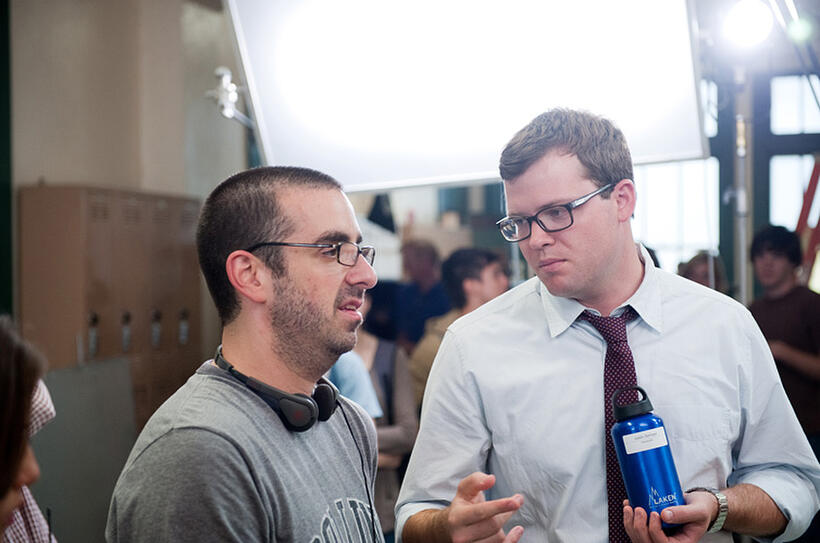 Joe Nussbaum and Justin Springer on the set of "Prom."