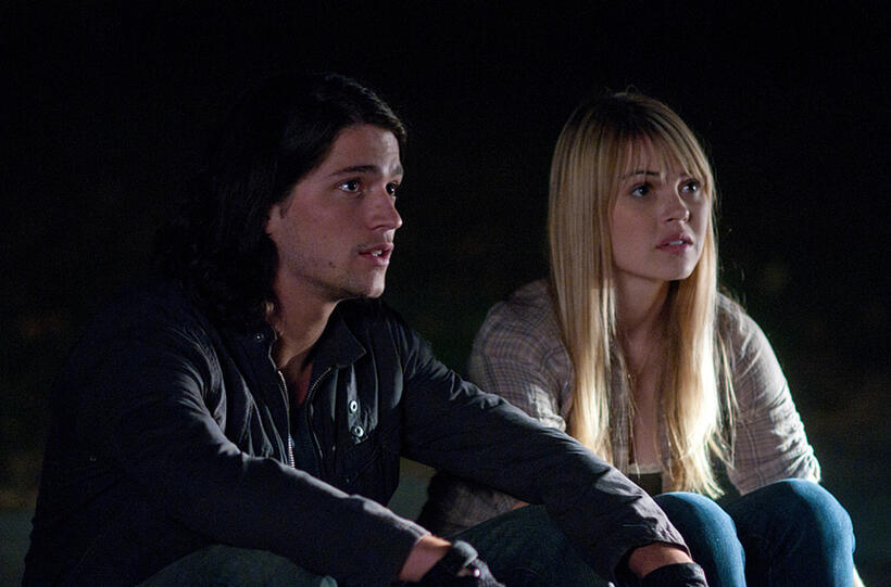 Thomas McDonell and Aimee Teegarden in "Prom."