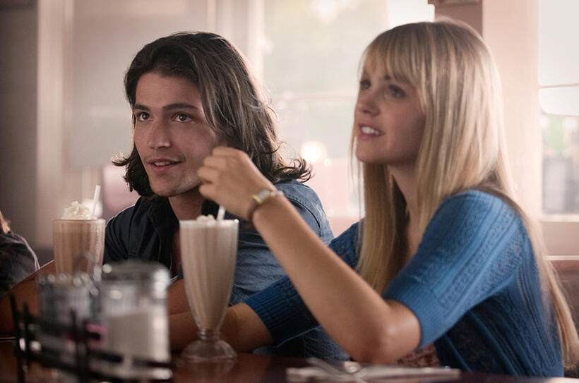 Thomas McDonell and Aimee Teegarden in "Prom."