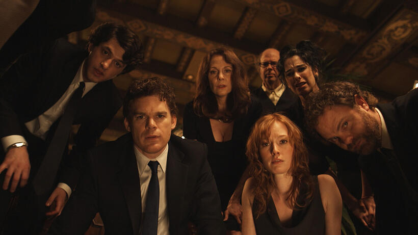 Ben Schwartz, Michael C. Hall, Lesley Ann Warren, Steven Tobolowsky, Alicia Witt, Sarah Silverman and Rainn Wilson in "Peep World."