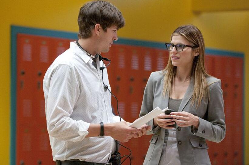 Ashton Kutcher as Adam and Lake Bell as Lucy in "No Strings Attached."
