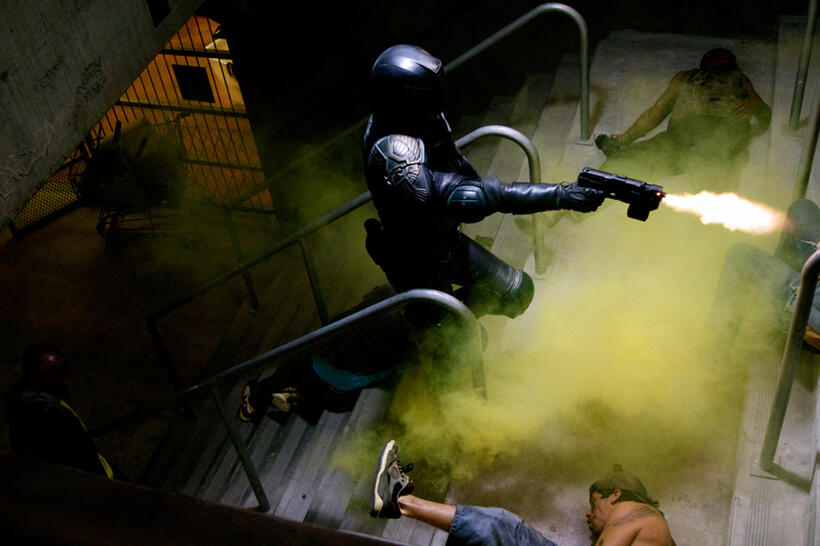 Karl Urban in "Dredd."