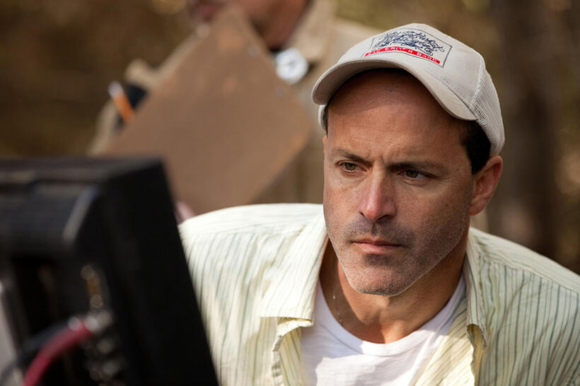 Director D.J. Caruso on the set of "I Am Number Four."