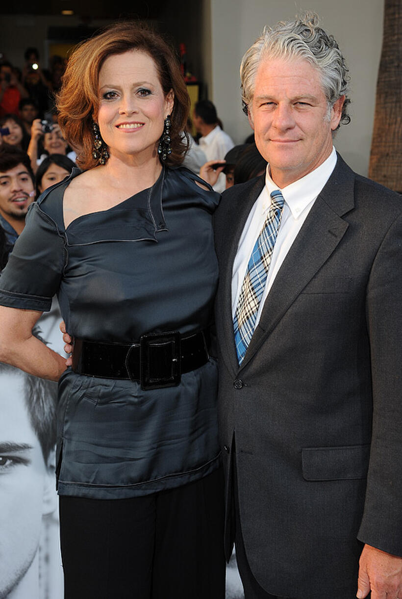 Sigourney Weaver and Jim Simpson at the California premiere of "Abduction."