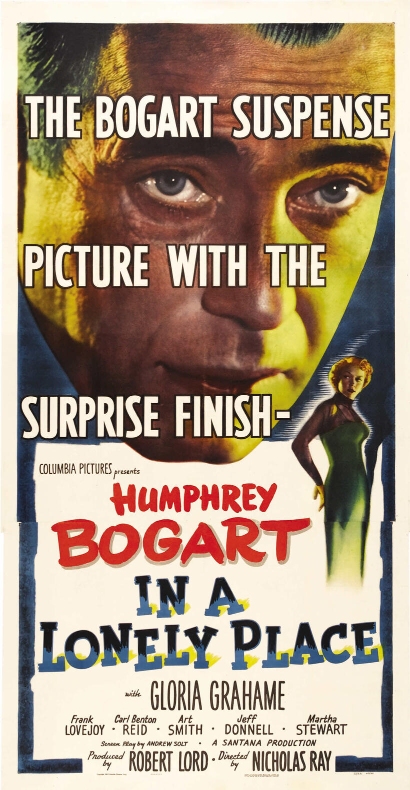 Poster art for "In A Lonely Place/The Treasure of Sierra Madre"