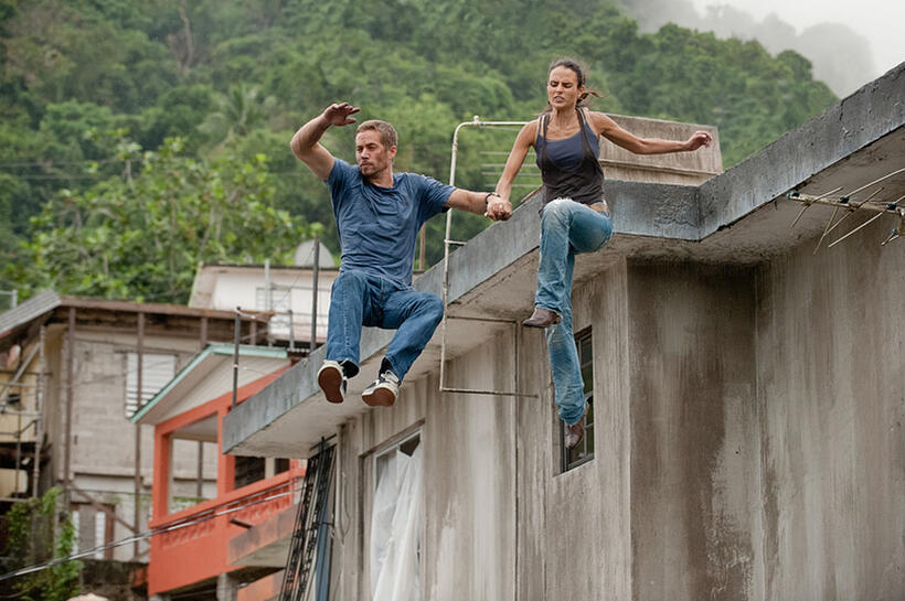 Paul Walker and Jordana Brewster in "Fast Five."