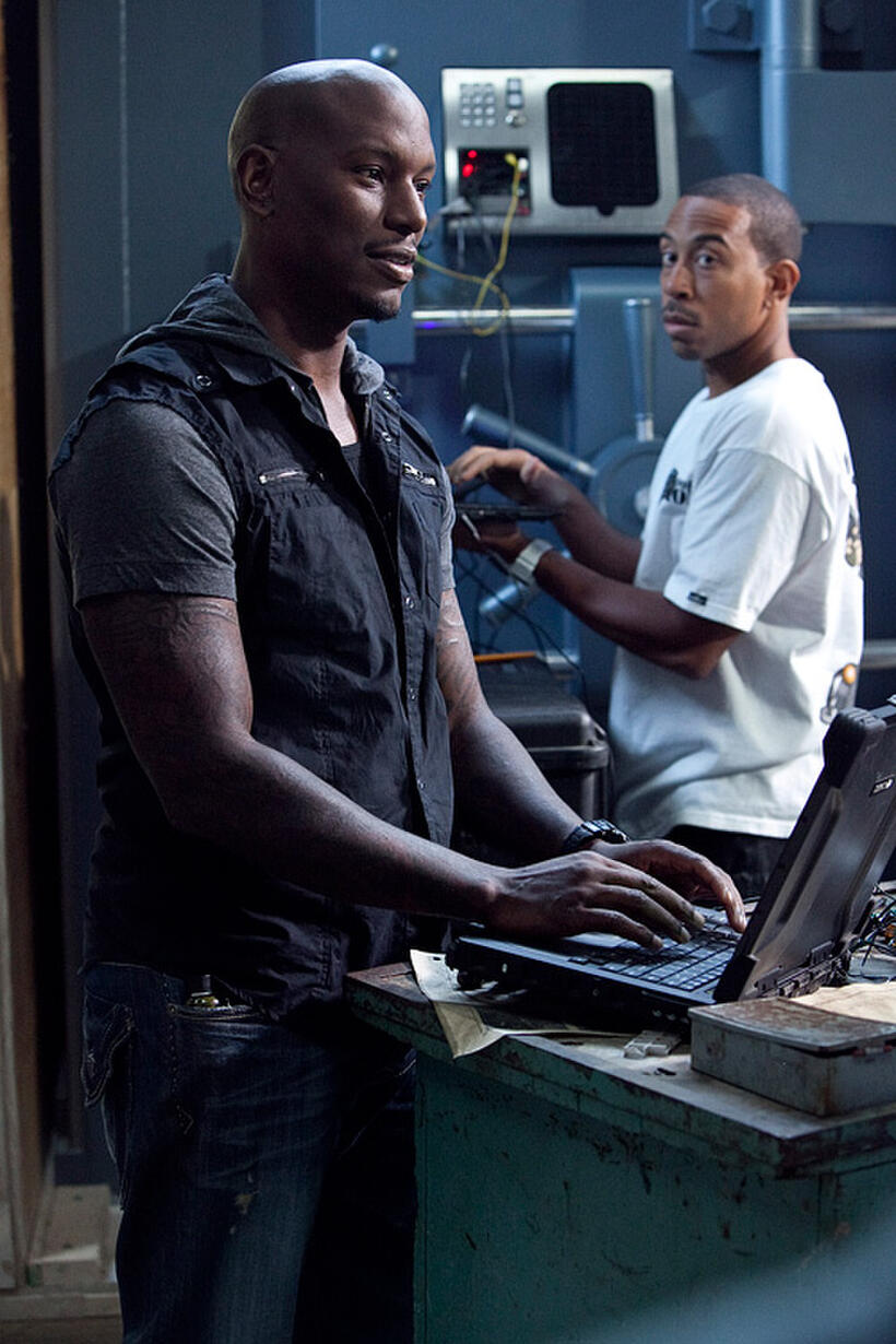 Tyrese Gibson and Chris "Ludacris" Bridges in "Fast Five."
