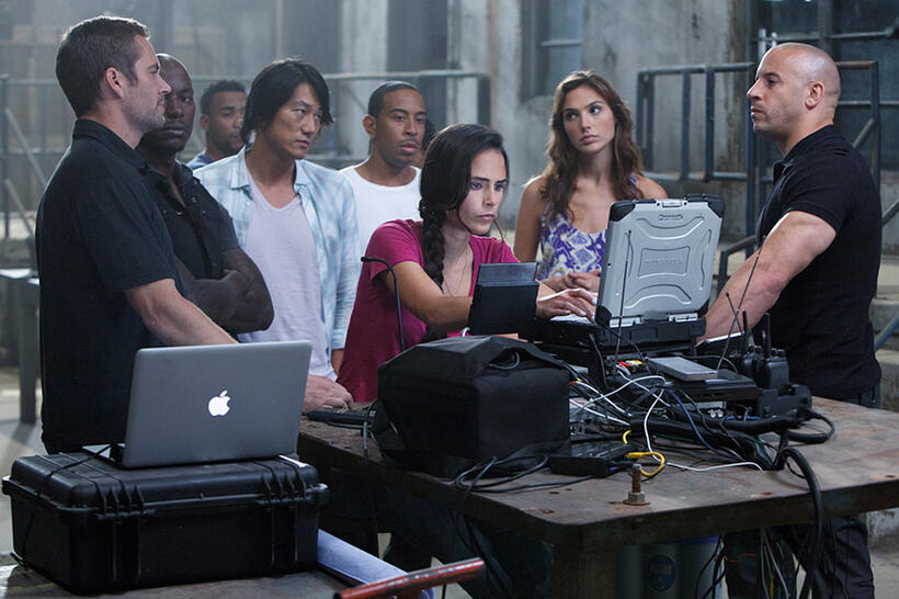 Vin Diesel, Jordana Brewster, Paul Walker and Gal Gadot in "Fast Five."
