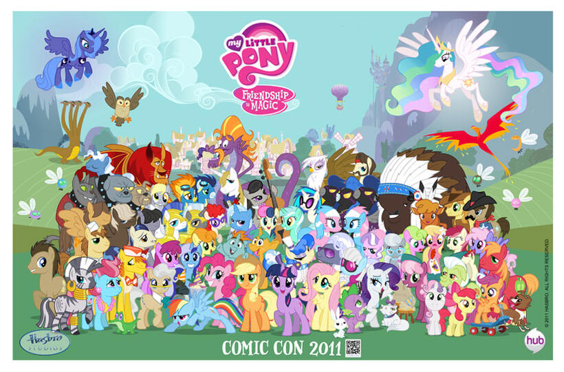 Comic-Con poster art for "My Little Pony: Friendship Is Magic."