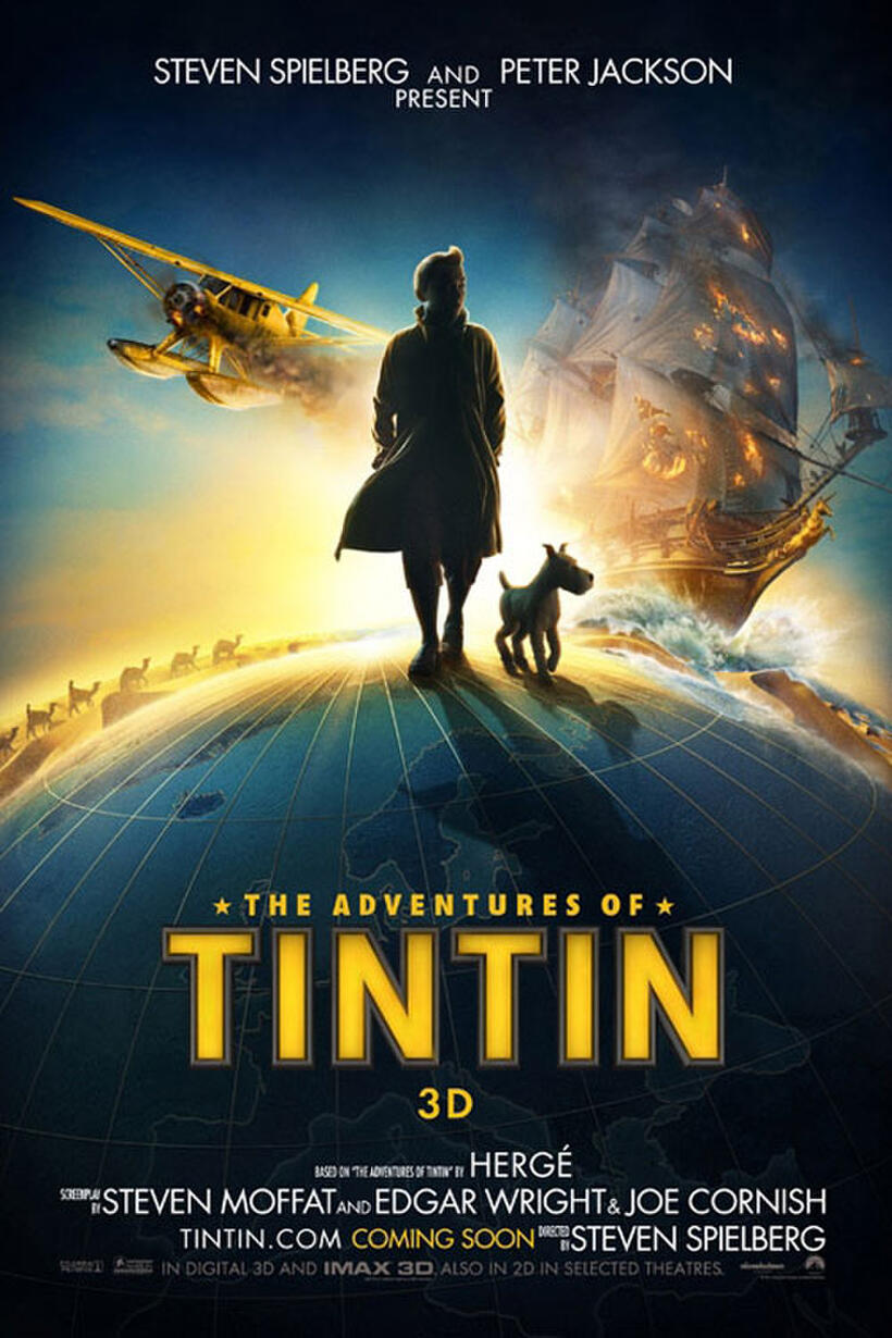 Poster art for "The Adventures of Tintin: The Secret of the Unicorn: An IMAX 3D Experience."