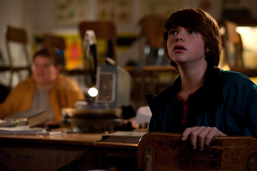 Riley Griffiths as Charles and Joel Courtney as Joe Lamb in "Super 8."