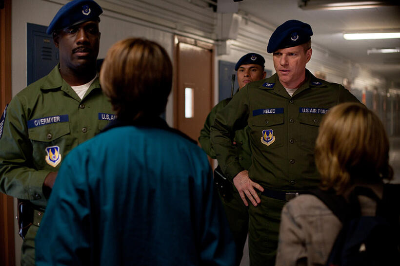 Richard T. Jones as Overmyer and Noah Emmerich as Nelec in "Super 8."