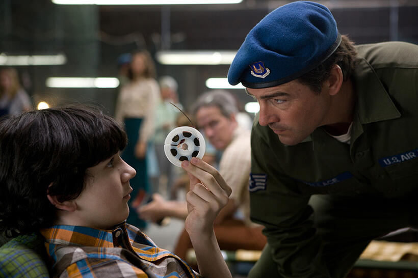 Zack Mills as Preston and Kyle Chandler as Jackson Lamb in "Super 8."