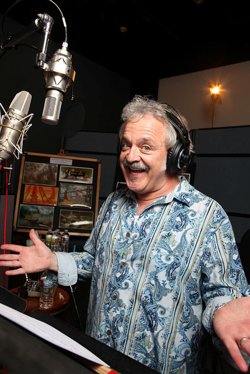 Jim Cummings on the set of "Winnie The Pooh."