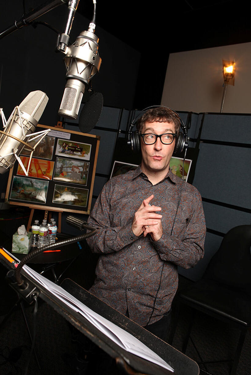 Tom Kenny on the set of "Winnie The Pooh."