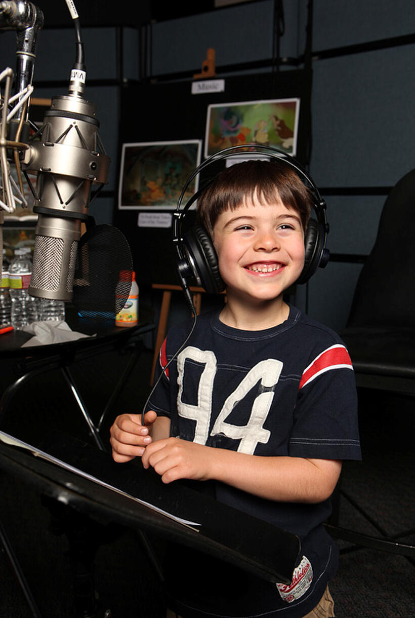 Wyatt Hall on the set of "Winnie The Pooh."