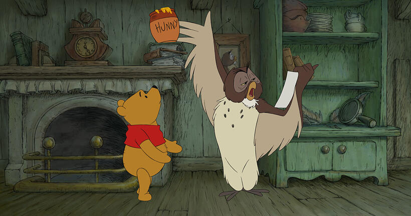 Winnie the Pooh and Owl in "Winnie The Pooh."