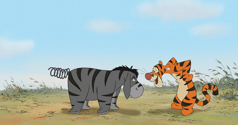 Eeyore and Tigger in "Winnie The Pooh."