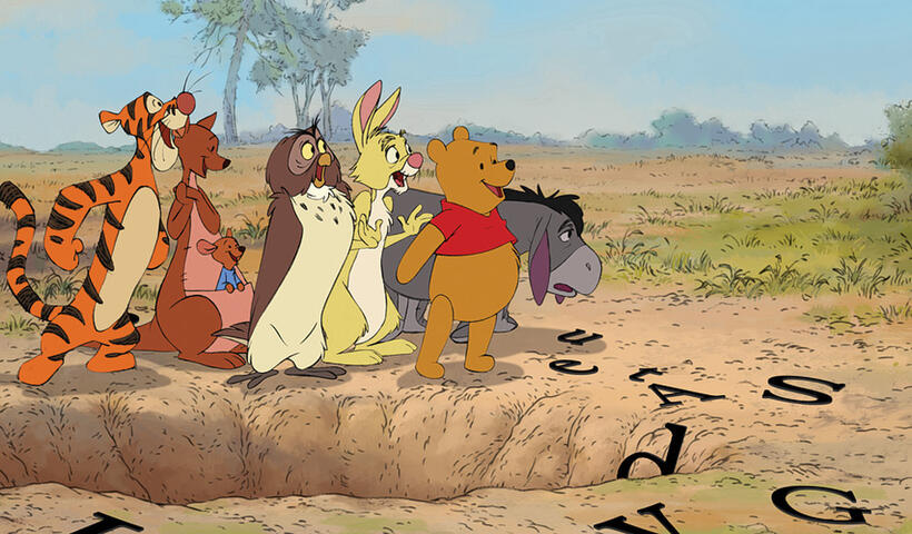 Tigger, Kanga, Roo, Owl and Rabbit in "Winnie The Pooh."