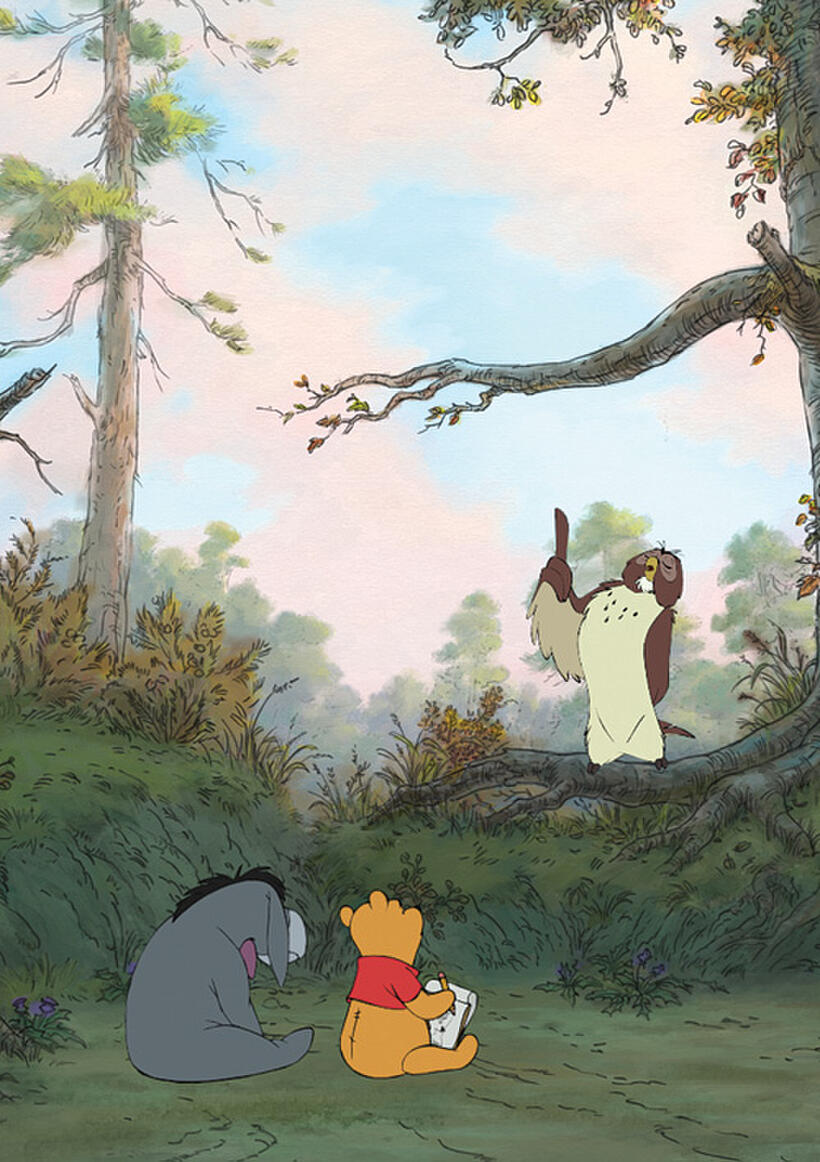 Eeyore, Winnie the Pooh and Owl in "Winnie The Pooh."