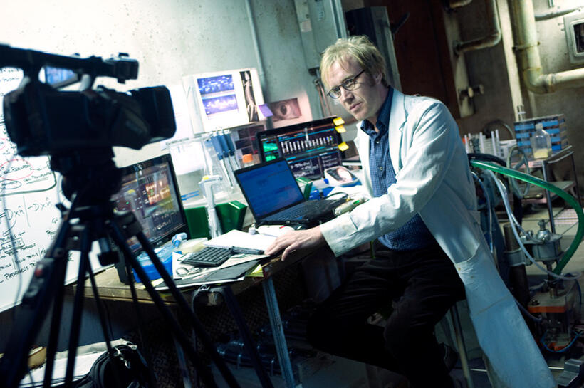 Rhys Ifans on the set of "The Amazing Spider-Man."