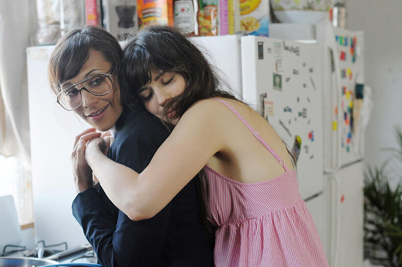 Rashida Jones as Cindy and Zooey Deschanel as Natalie in "Our Idiot Brother."